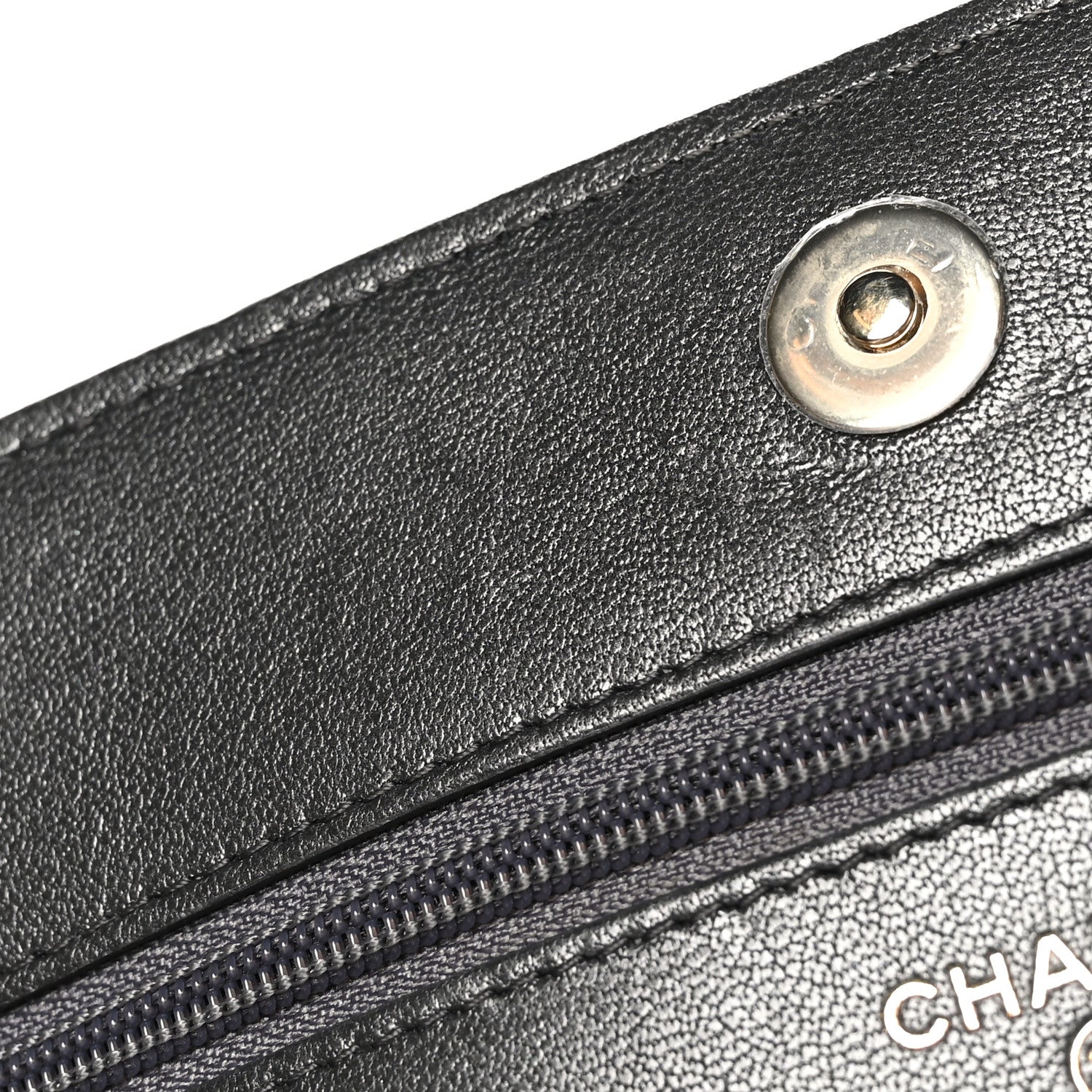 Chanel Sheepskin Quilted Mademoiselle Vintage Wallet On Chain WOC Ruthenium 12 of 12