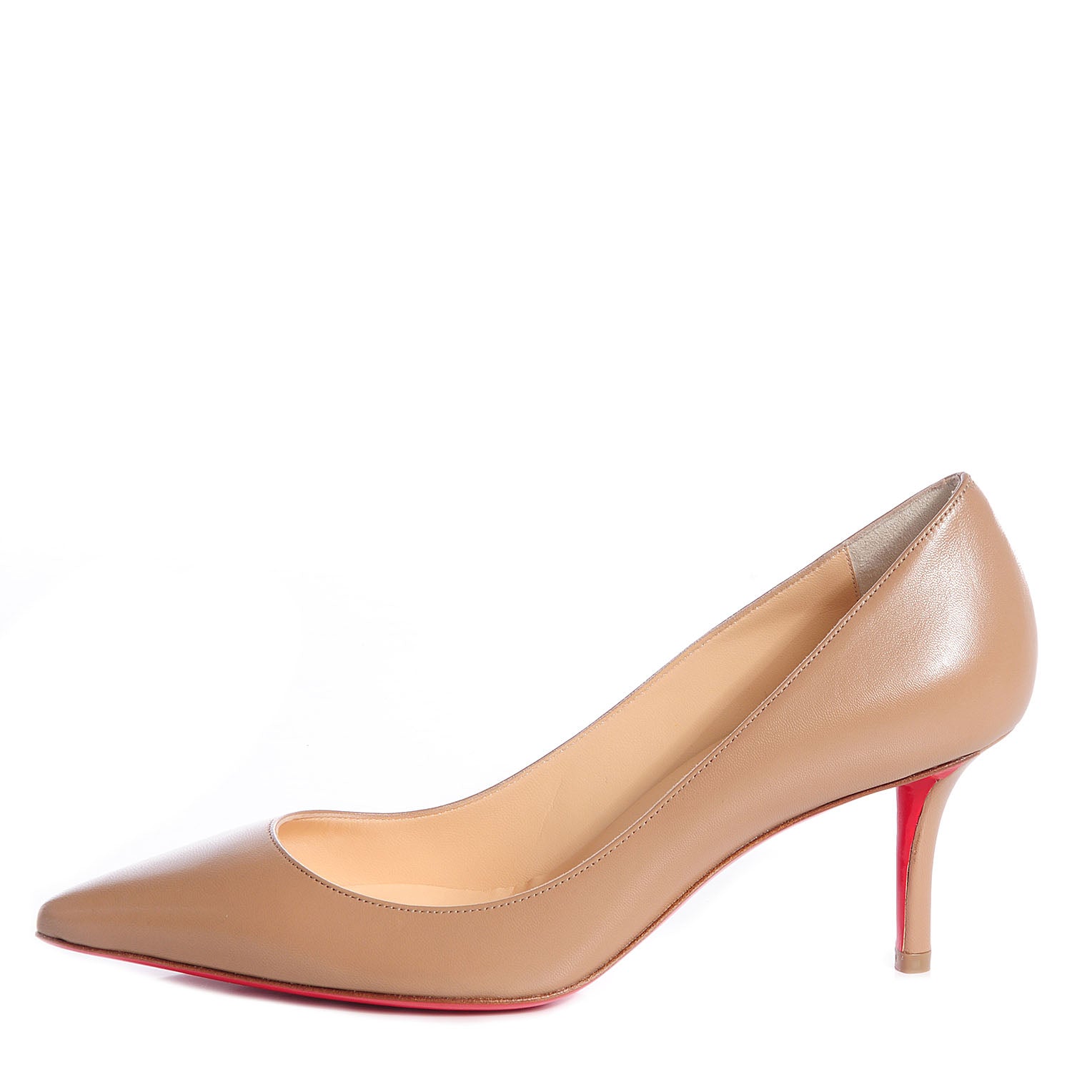 Christian Louboutin Kid Apostrophy 70 Pumps 36 Dune 1 of 6