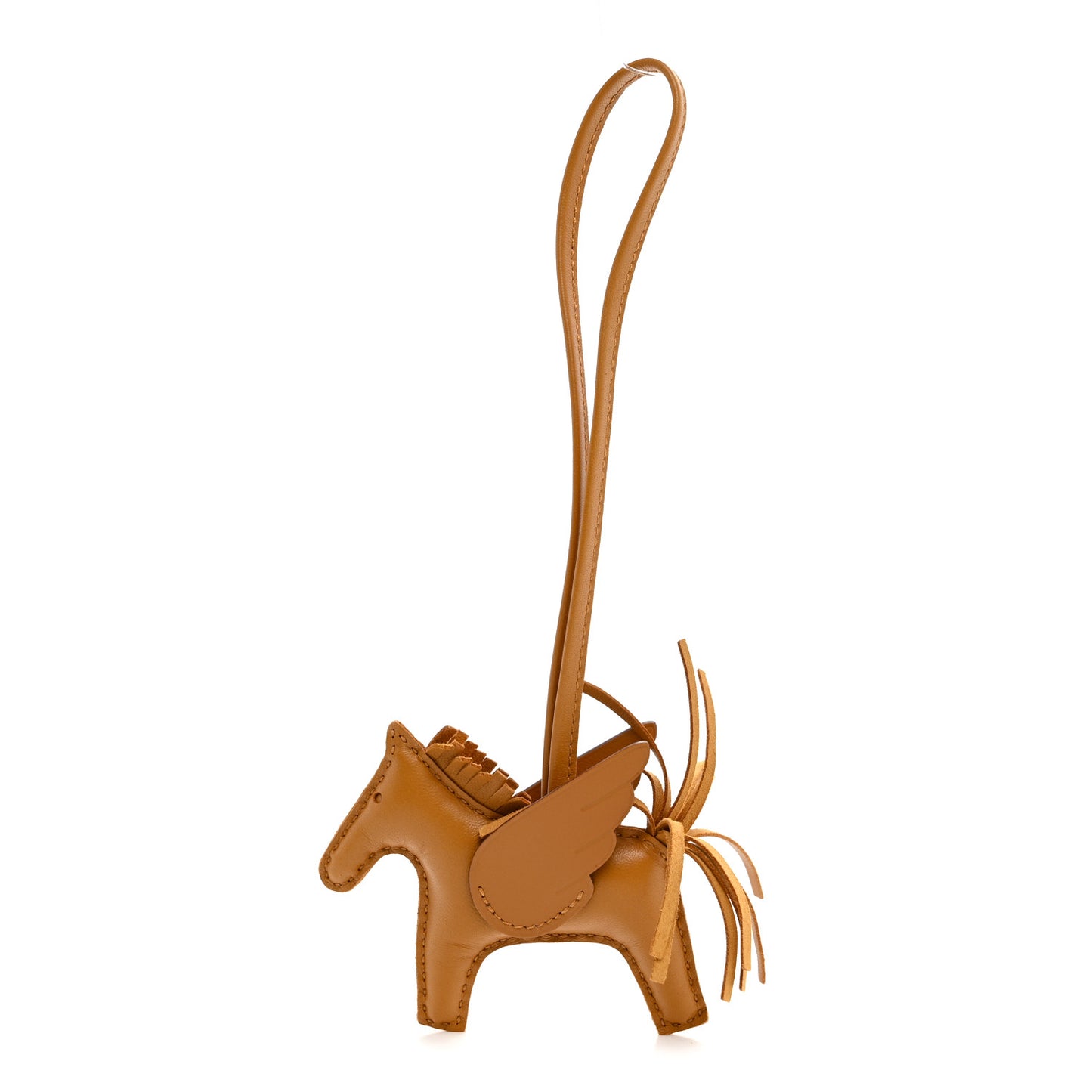 Milo Lambskin Grigri Rodeo Pegase Horse Bag Charm PM Sesame