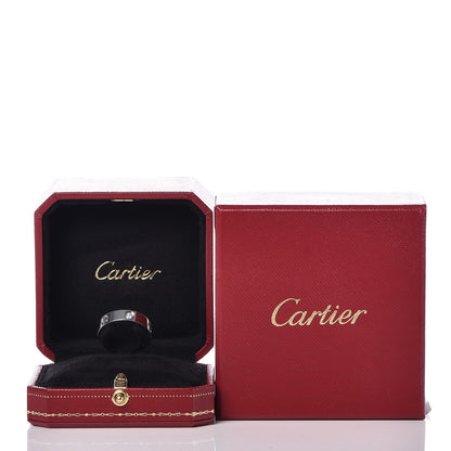 Cartier 18K White Gold 3 Diamond 5.5mm LOVE Ring 57 8 5 of 5