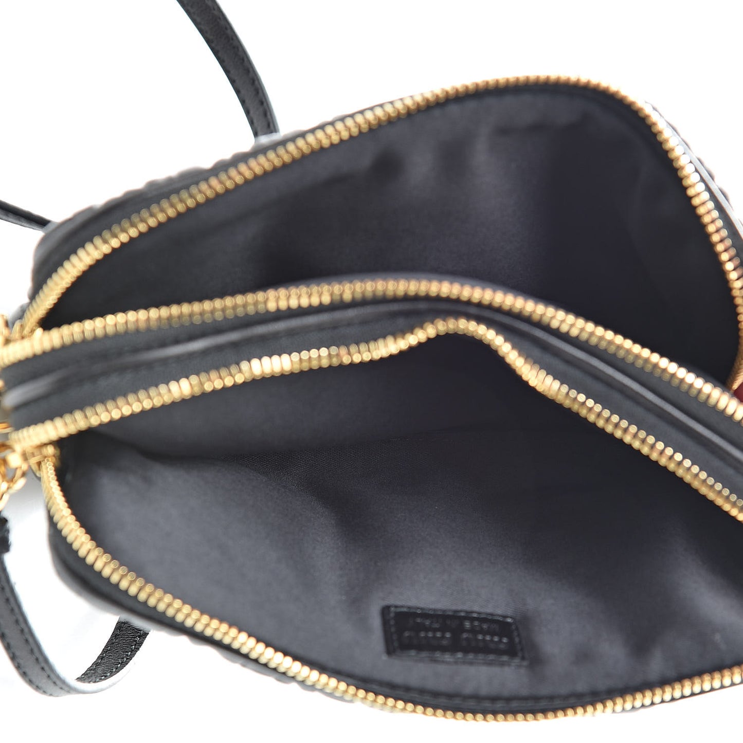 Nappa Matelasse Double Zip Pochette Clutch Black