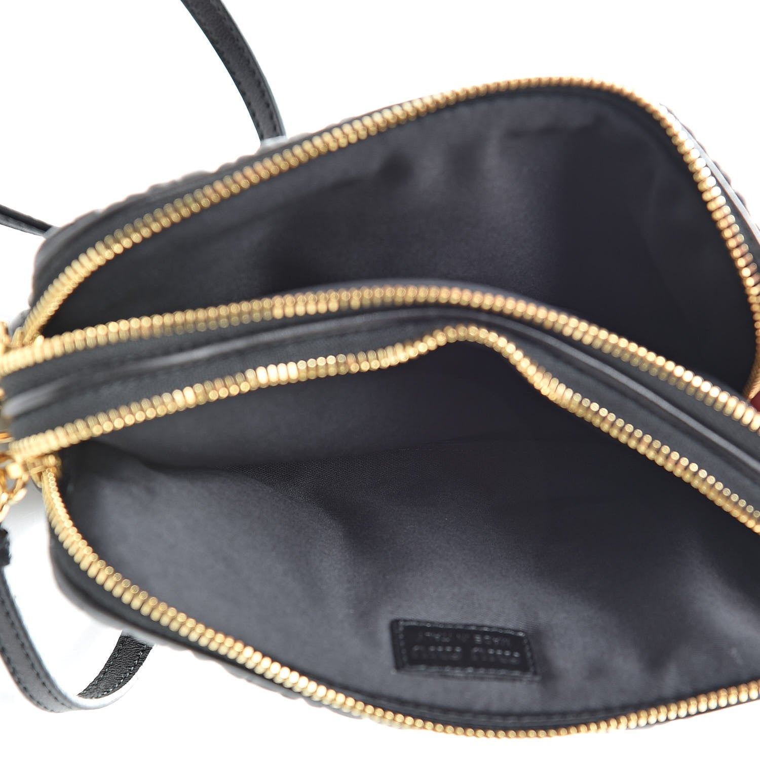 Miu Miu Nappa Matelasse Double Zip Pochette Clutch Black 5 of 11
