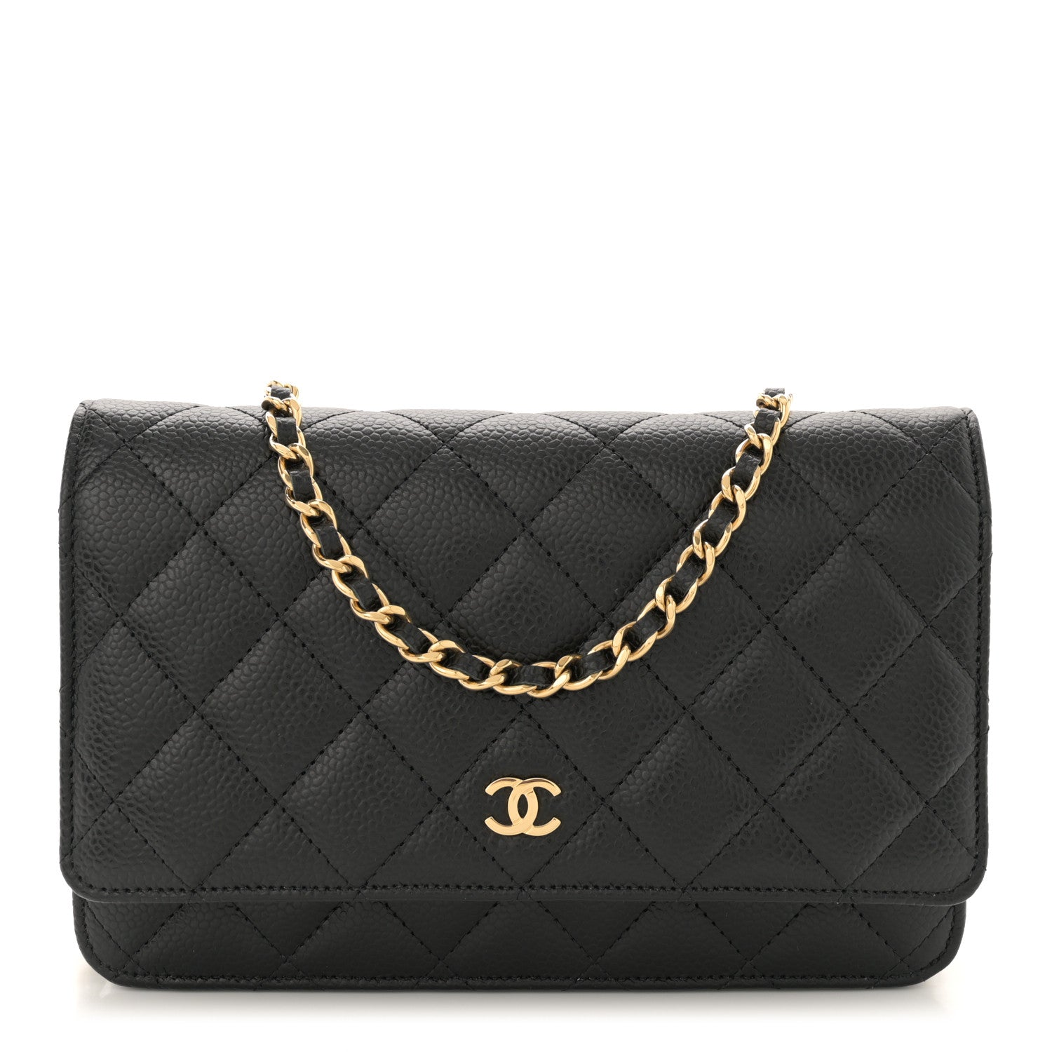 Chanel Caviar Quilted Wallet On Chain WOC Black 1 of 12