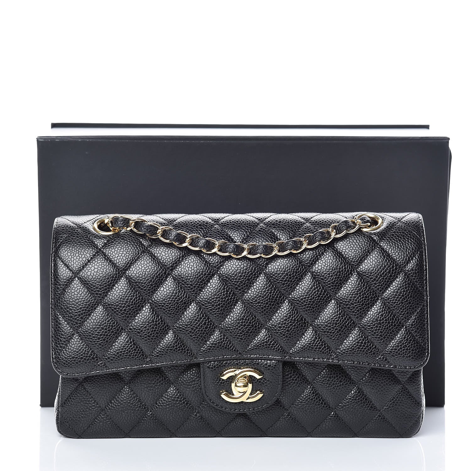 Chanel Caviar Quilted Medium Double Flap Black 10 of 10