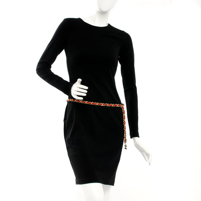 Chanel Lambskin CC Chain Belt Red Gold 2 of 7