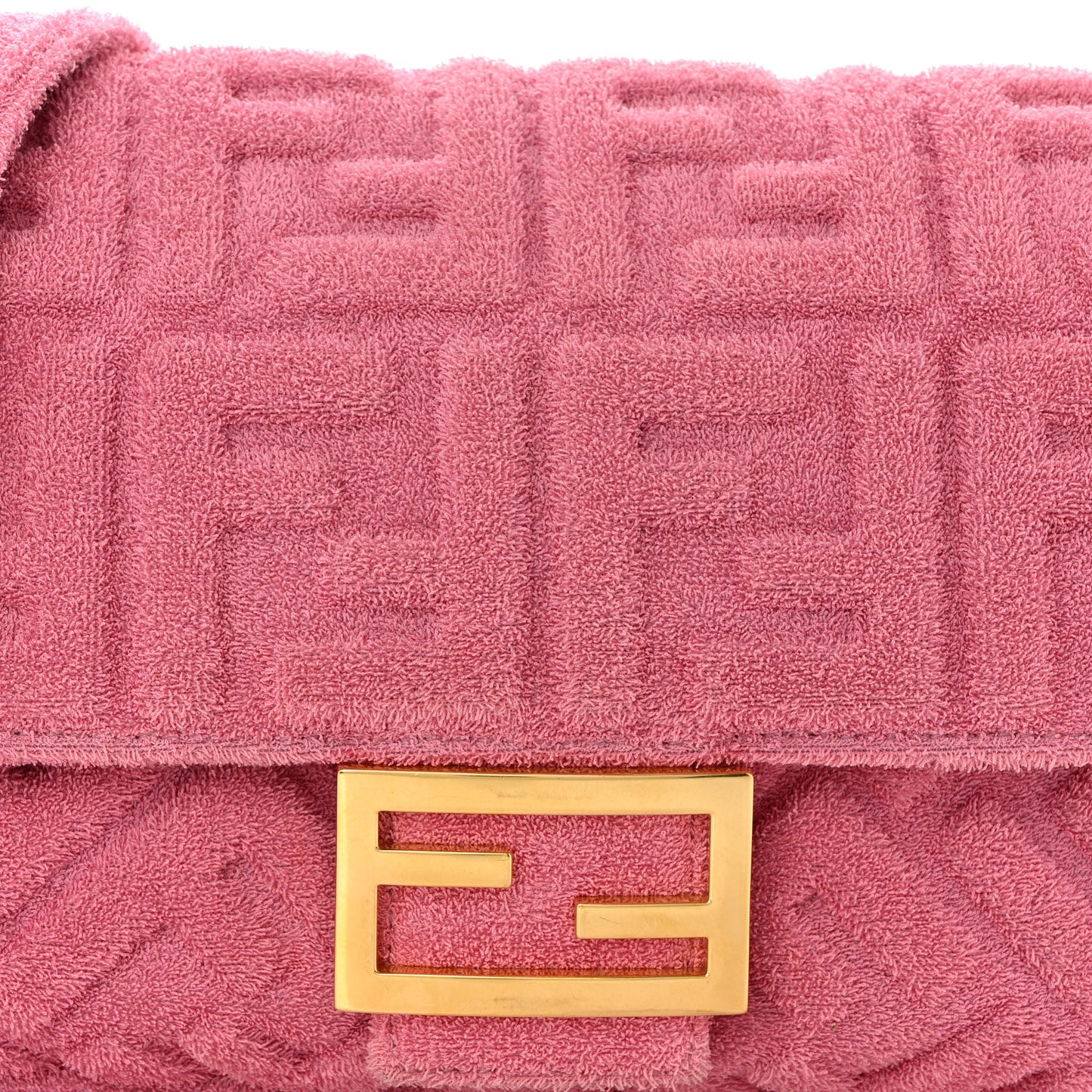 Terry Cloth Vitello Century Matte FF 1974 Embossed Baguette Lollypop