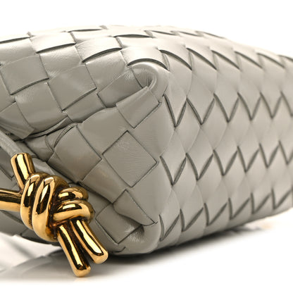 Bottega Veneta Polished Nappa Intrecciato Metallic Knot Mini Loop Camera Bag Sterling 8 of 9