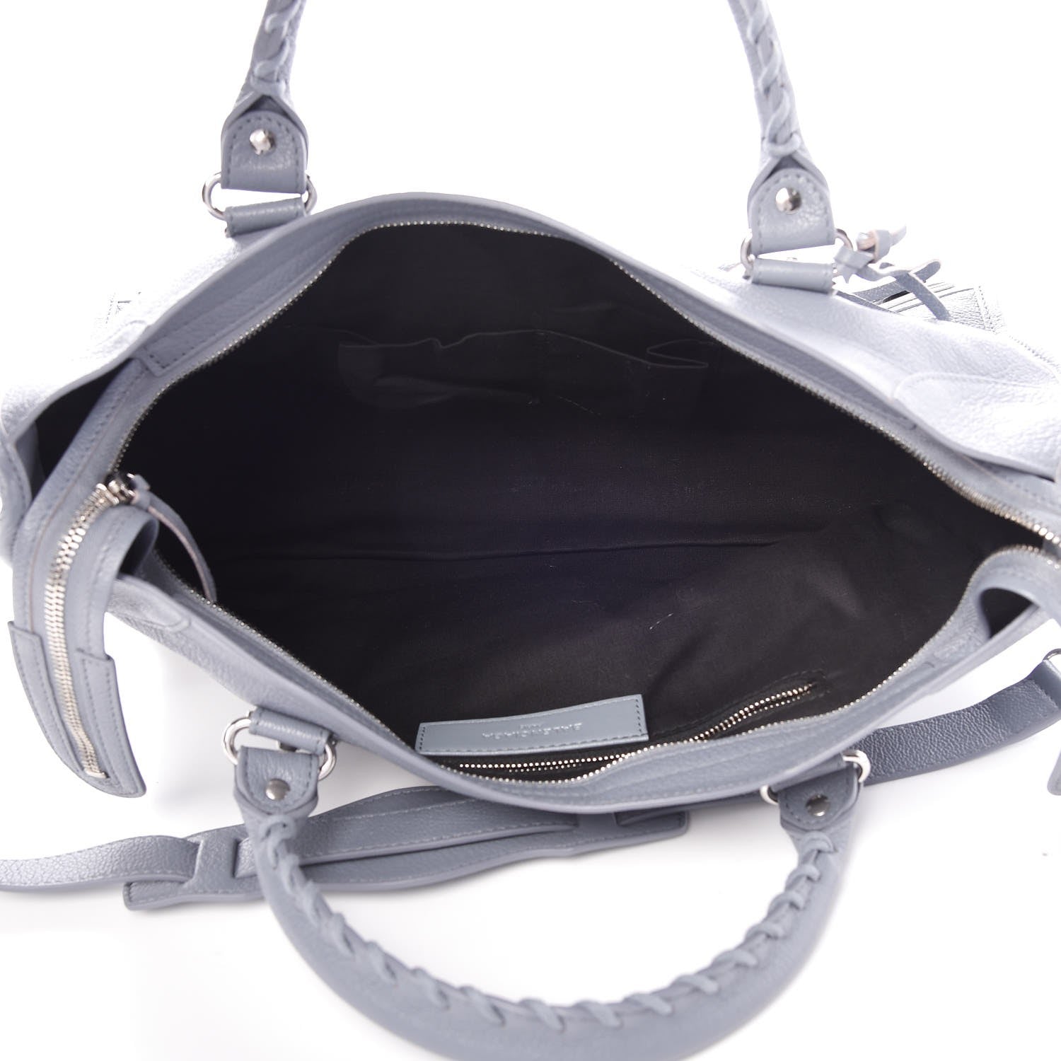 Balenciaga Chevre Silver Metallic Edge Hardware City Bleu Acier 6 of 11