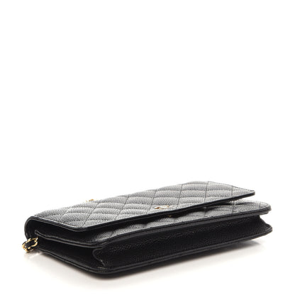 Chanel Caviar Quilted Wallet On Chain WOC Black 4 of 12