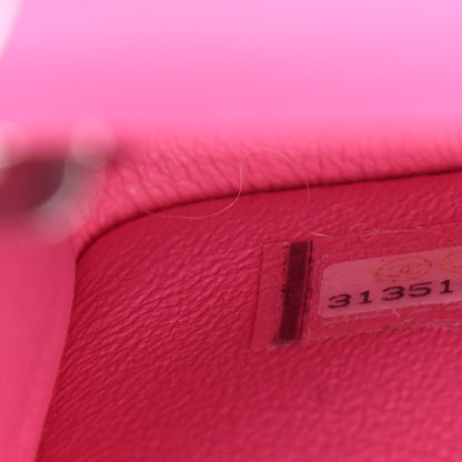 Chanel Lambskin Quilted Mini Rectangular Flap Neon Pink 9 of 11