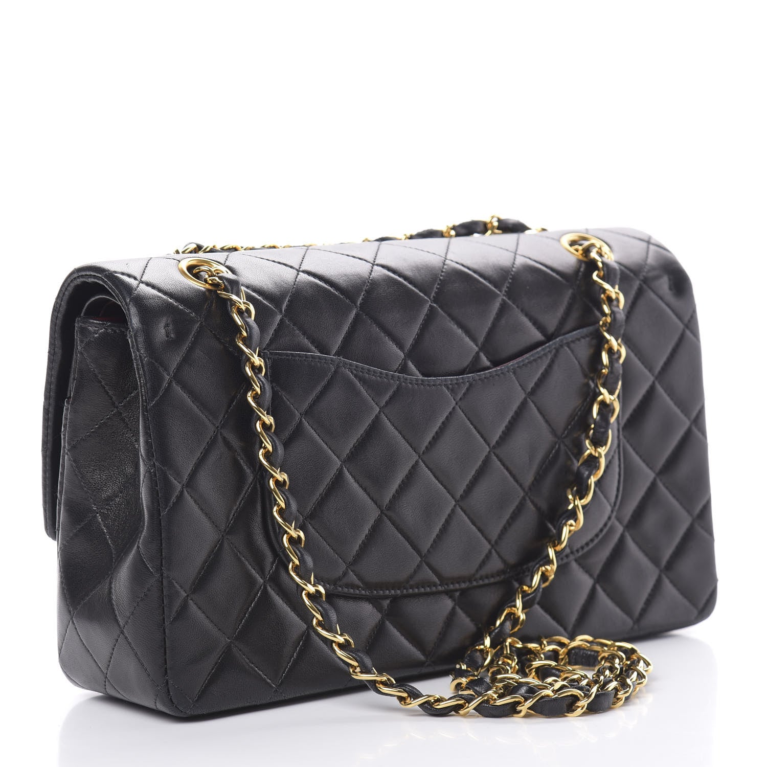 Chanel Lambskin Quilted Medium Double Flap Black 3 of 17