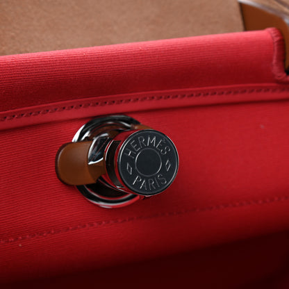 Hermes Vache Hunter Toile Herbag Zip 31 PM Bougainvillea 9 of 11