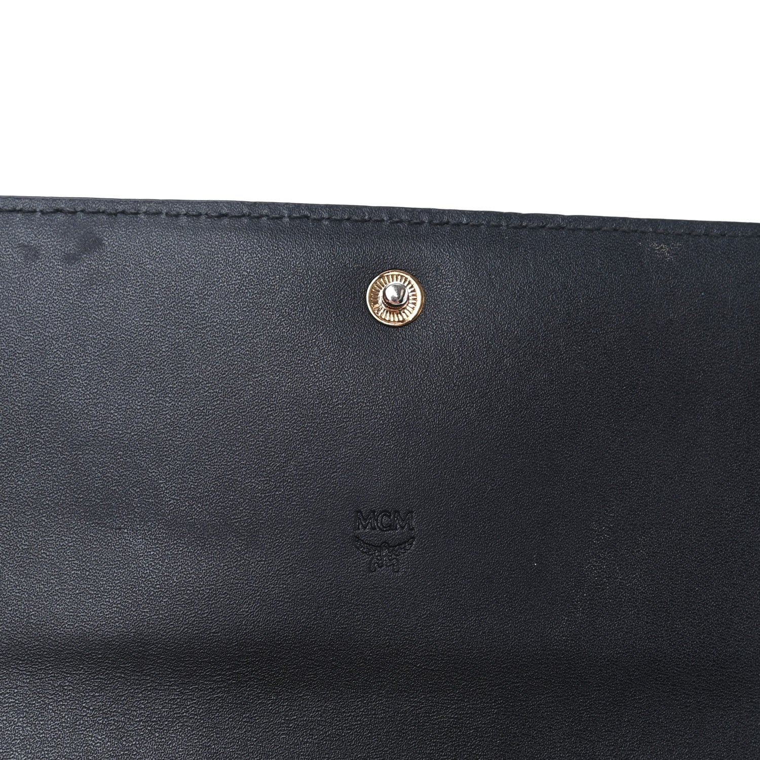 MCM Metallic Visetos Continental Flap Wallet Gold 6 of 10