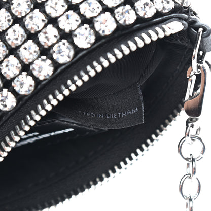 Alexander Wang Mesh Crystal Rhinestone Nano Heiress Shoulder Bag Black Silver 7 of 10