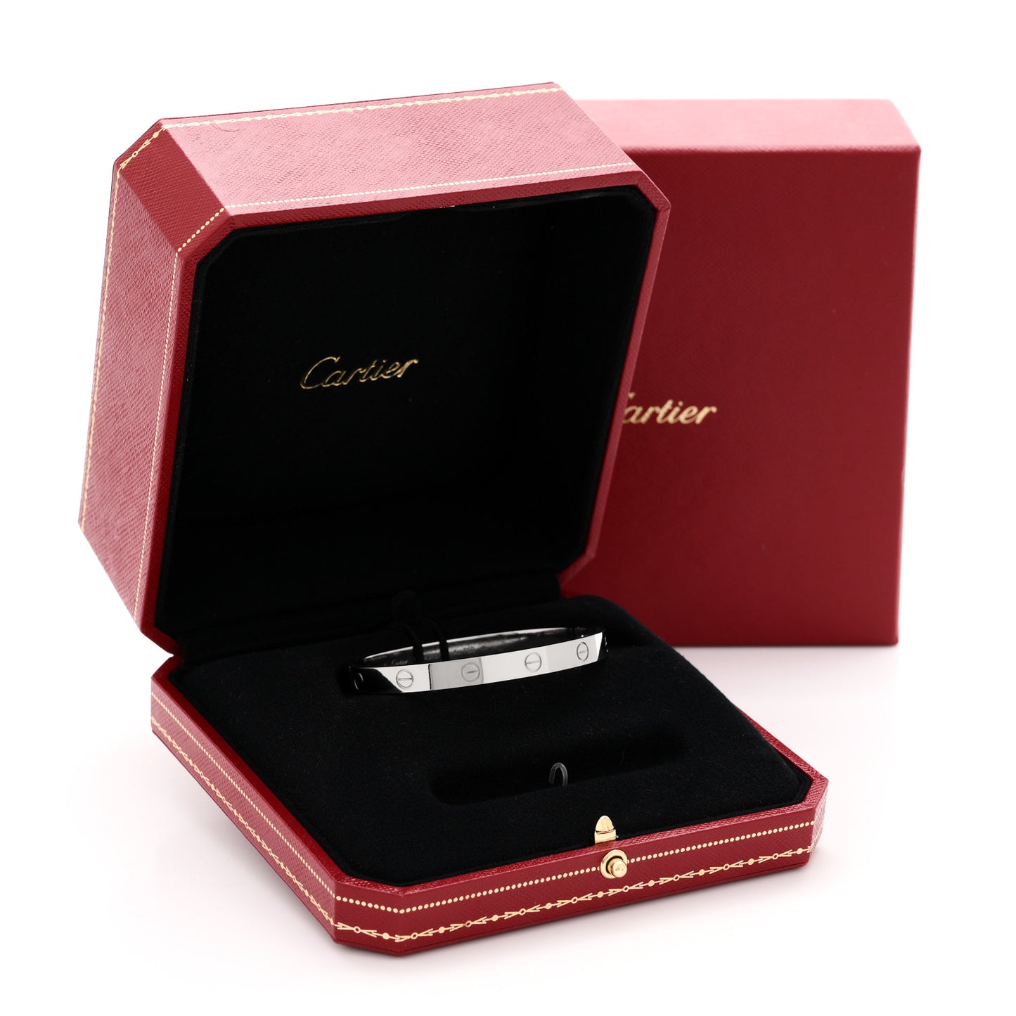 18K White Gold LOVE  Single Screw Bracelet 17