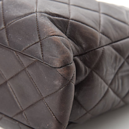 Chanel Lambskin Quilted Tote Brown 10 of 16