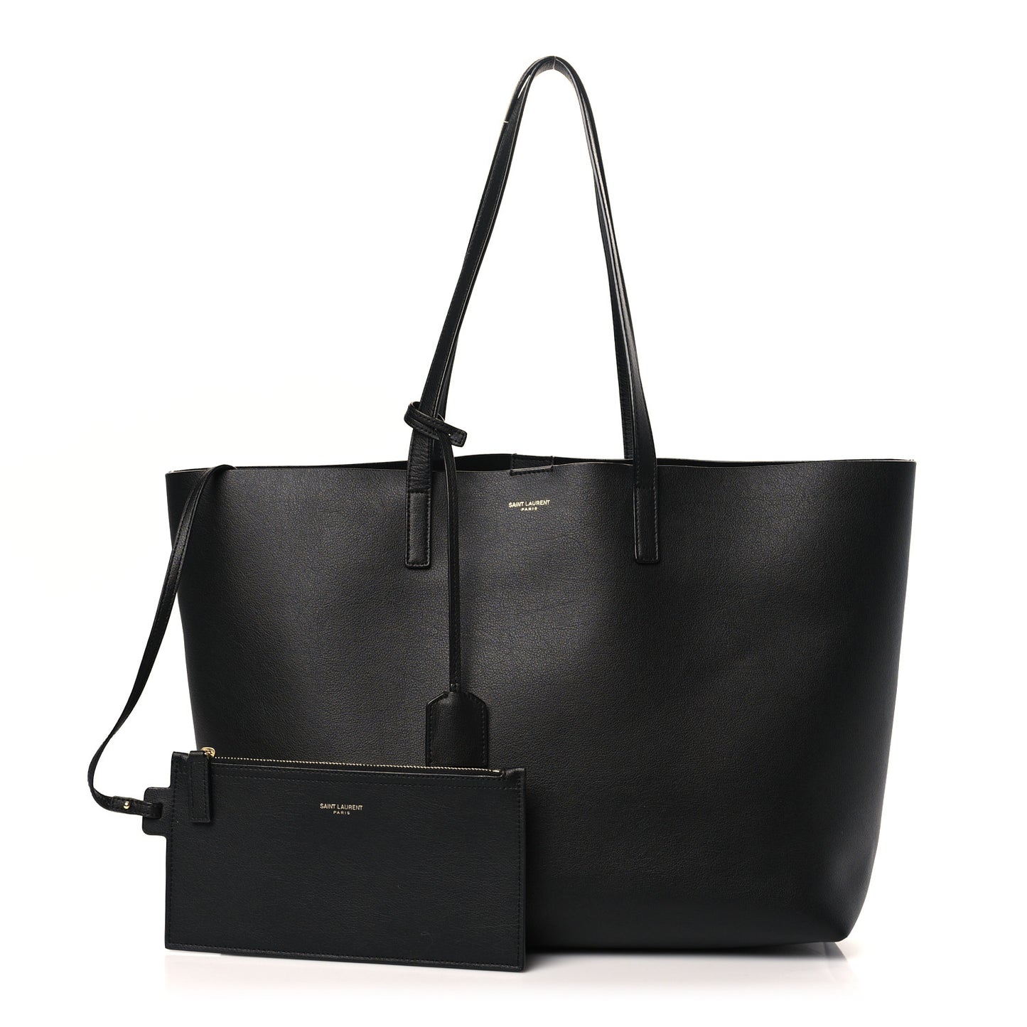 Calfskin Large Shopping Tote Black