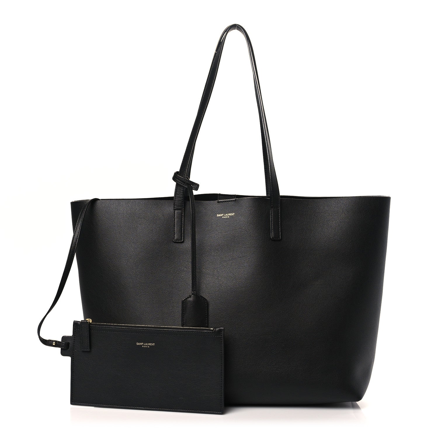 Saint Laurent Calfskin Large Shopping Tote Black 1 of 10