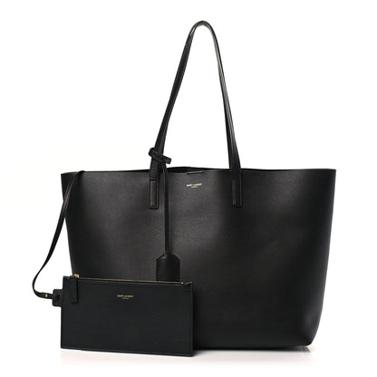 Saint Laurent Calfskin Large Shopping Tote Black 1 of 10