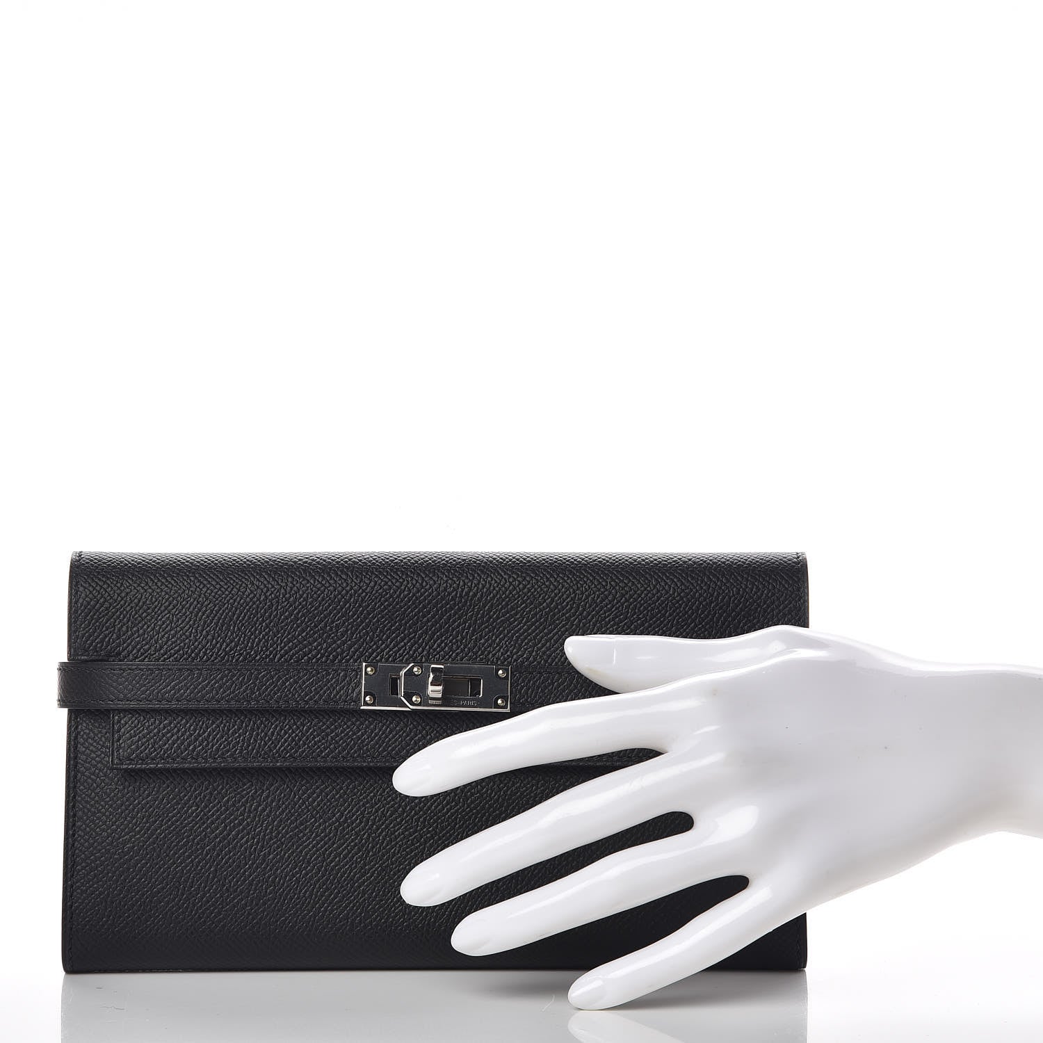 Hermes Epsom Kelly Longue Wallet Black 2 of 10