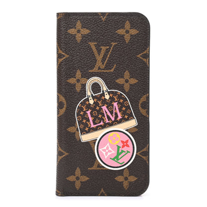 Louis Vuitton Monogram My LV World Tour iPhone X/XS Max Folio Case Fuchsia 1 of 9