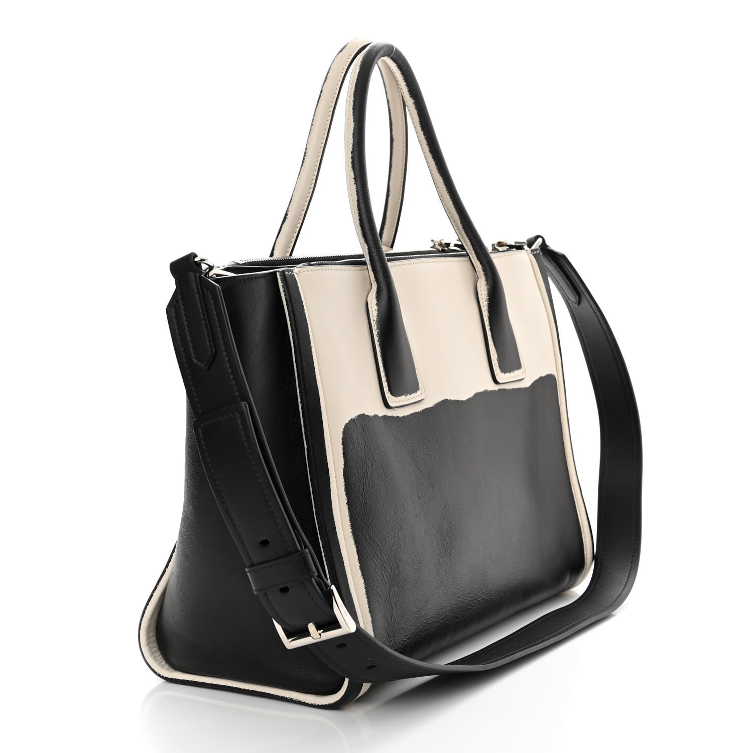 Prada Grace Lux Concept Tote White Black 3 of 11