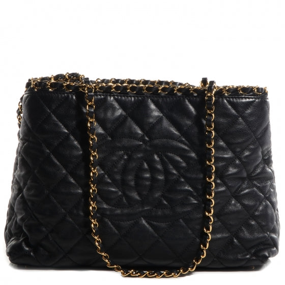 Calfskin Small Chain Me Tote Black