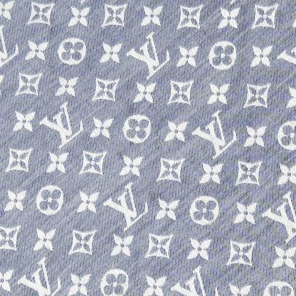 Louis Vuitton Silk Wool Monogram Denim Shawl Blue 1 of 5