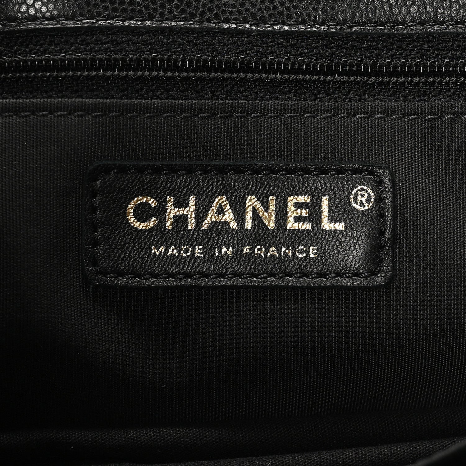 Chanel Caviar Quilted Sweet Vertical Shopping Tote Black 6 of 10