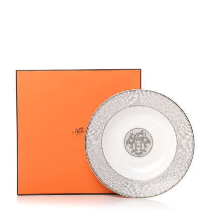 Hermes Porcelain Mosaique Au 24 Platine Soup Bowl Set of 2 7 of 7