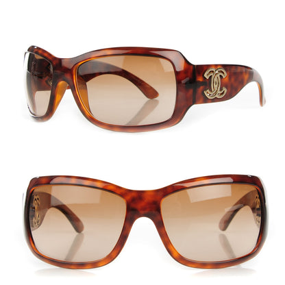 Chanel Tortoise Shell CC Sunglasses 6018 1 of 6