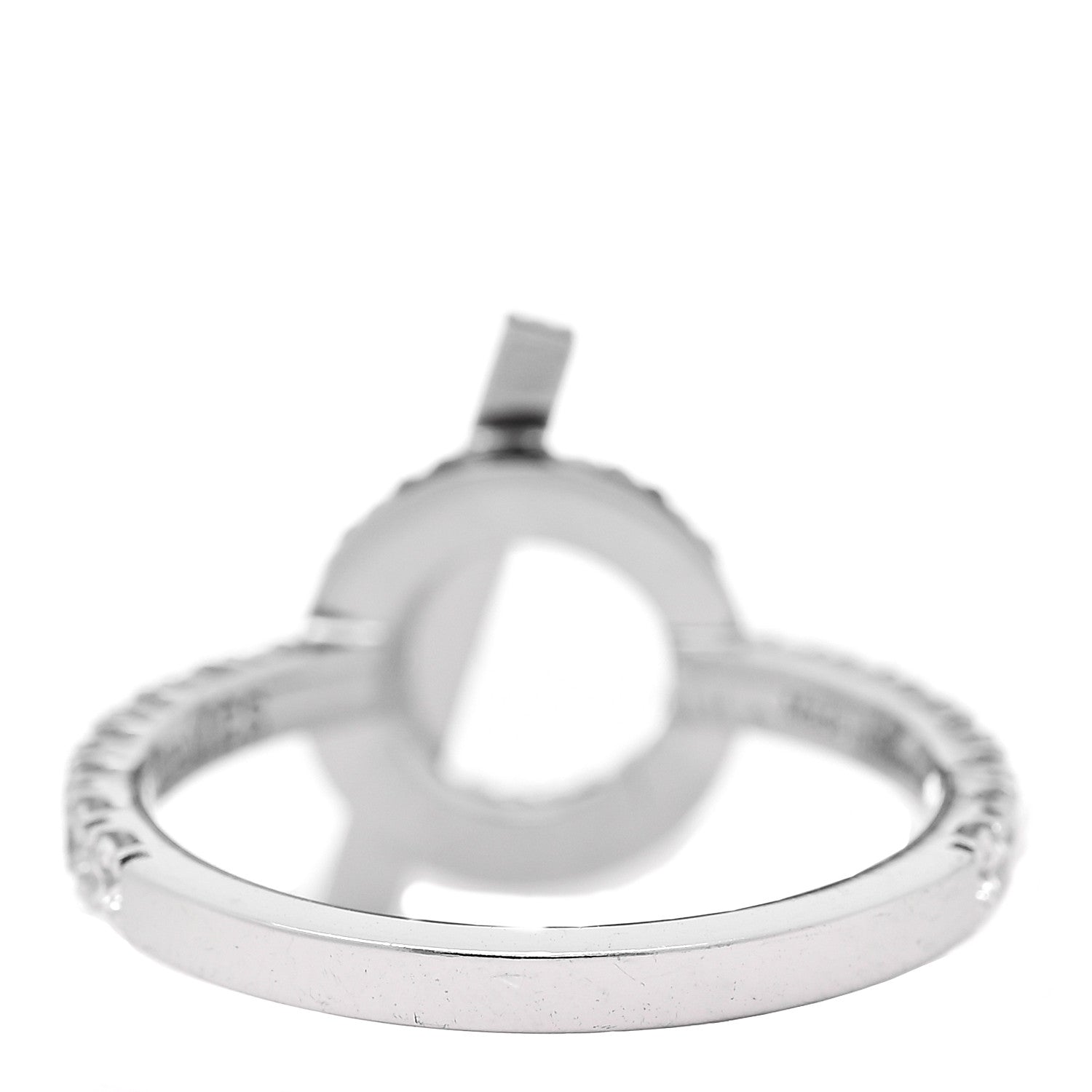 Hermes 18K White Gold Diamond Finesse Ring 53 6.25 3 of 6