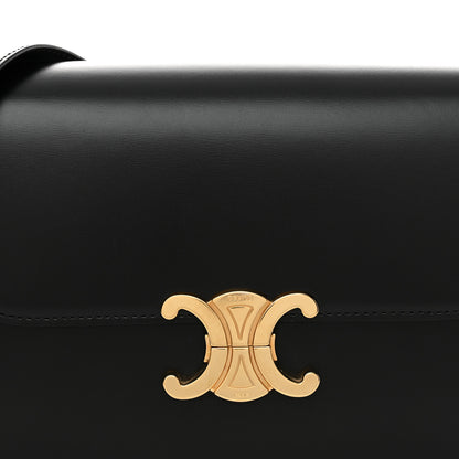 Celine Shiny Calfskin Medium Triomphe Black 9 of 12