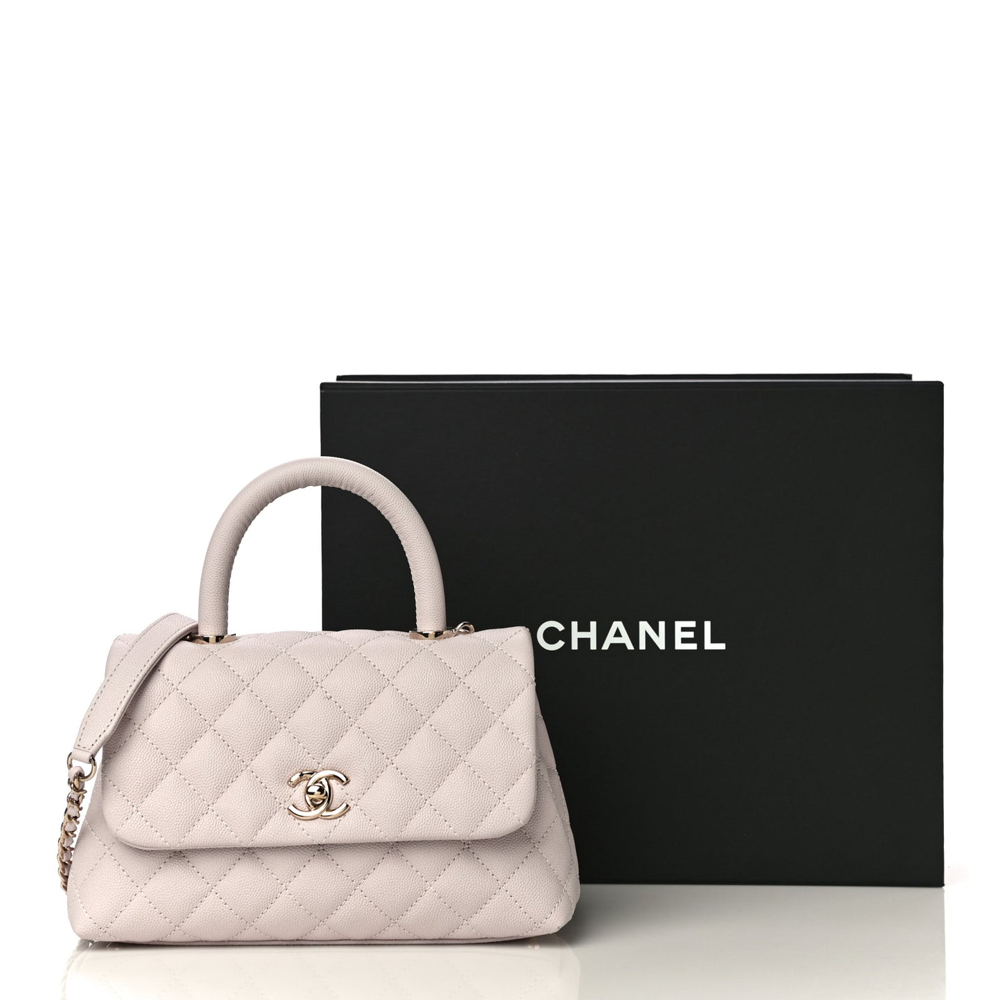 Caviar Quilted Mini Coco Handle Flap Lilas Lilac