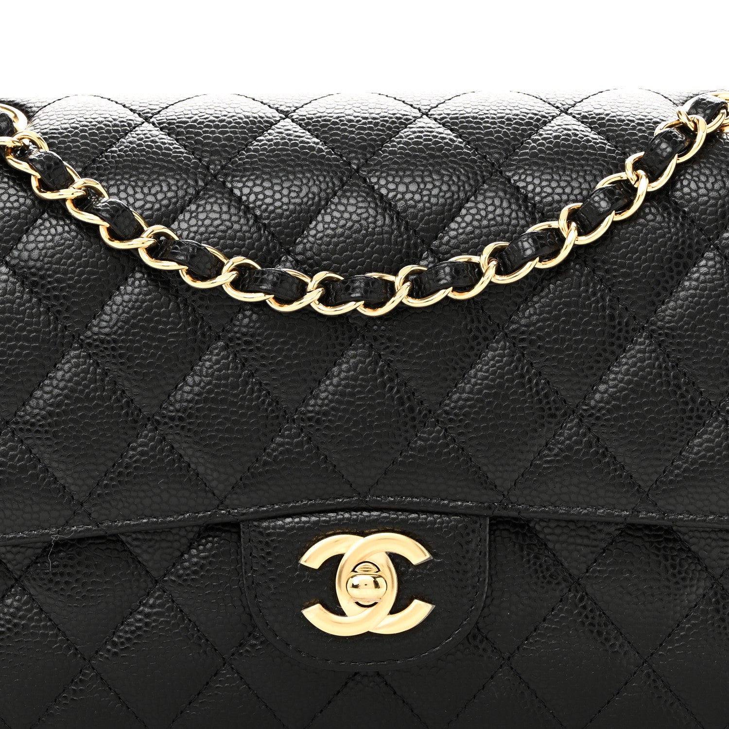 Chanel Caviar Quilted Medium Double Flap Black 8 of 11