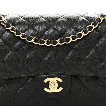 Chanel Caviar Quilted Medium Double Flap Black 8 of 11