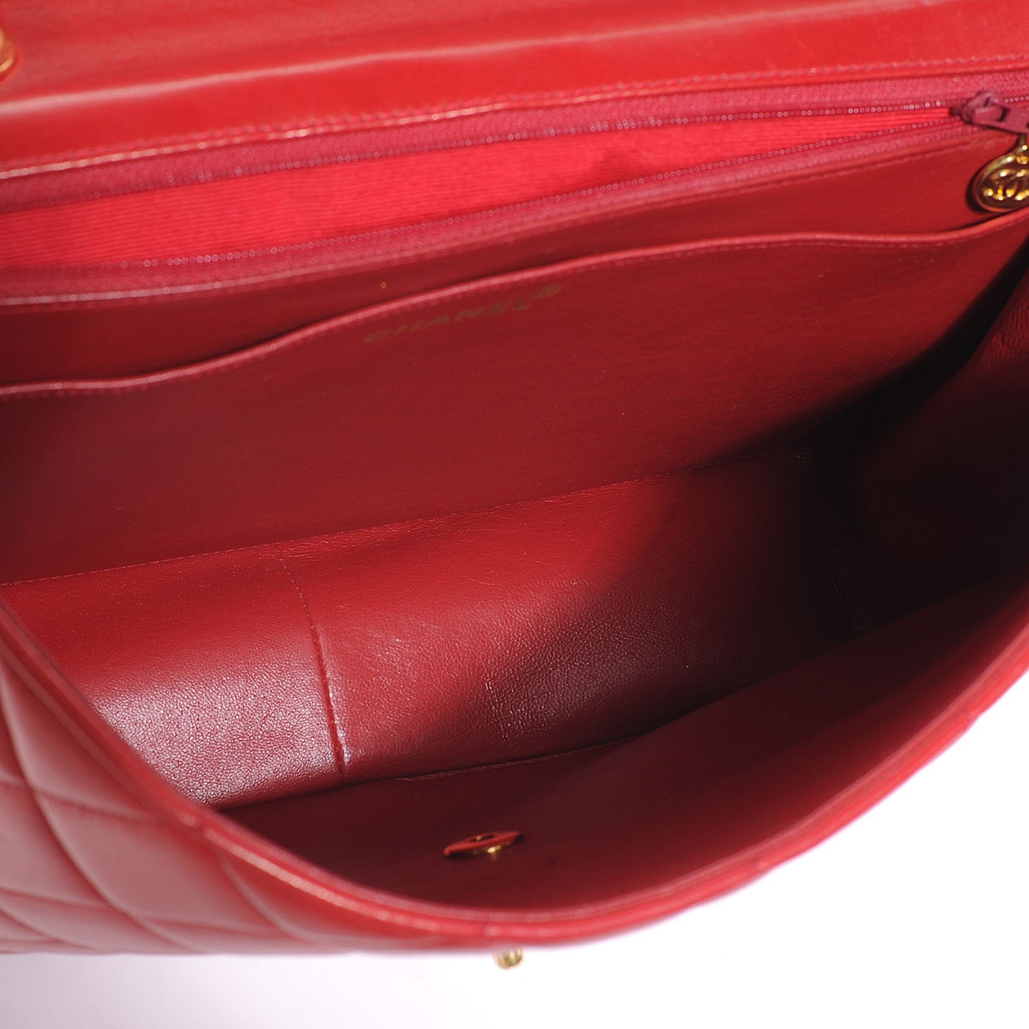 Lambskin Vintage Jumbo CC Flap Red