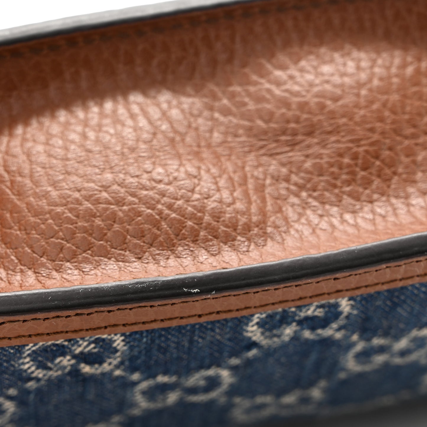 New Denim GG Monogram Dollar Calfskin Enamel Super Mini Dionysus Shoulder Bag Blue Tea Cuir Epilog Electric Blue