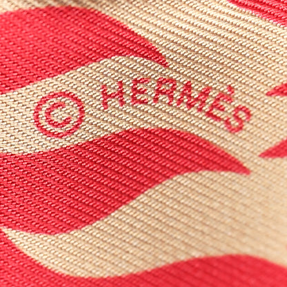 Hermes Silk Le Charme D Orphee Twilly Vermillon Beige 4 of 4