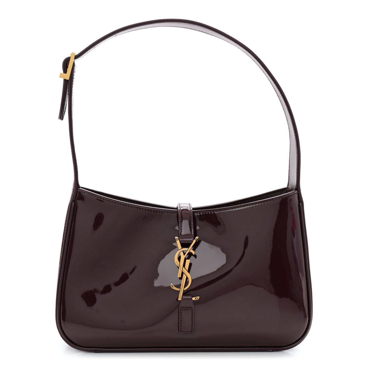 Saint Laurent Patent Le 5 A 7 Hobo Bordeaux 1 of 10
