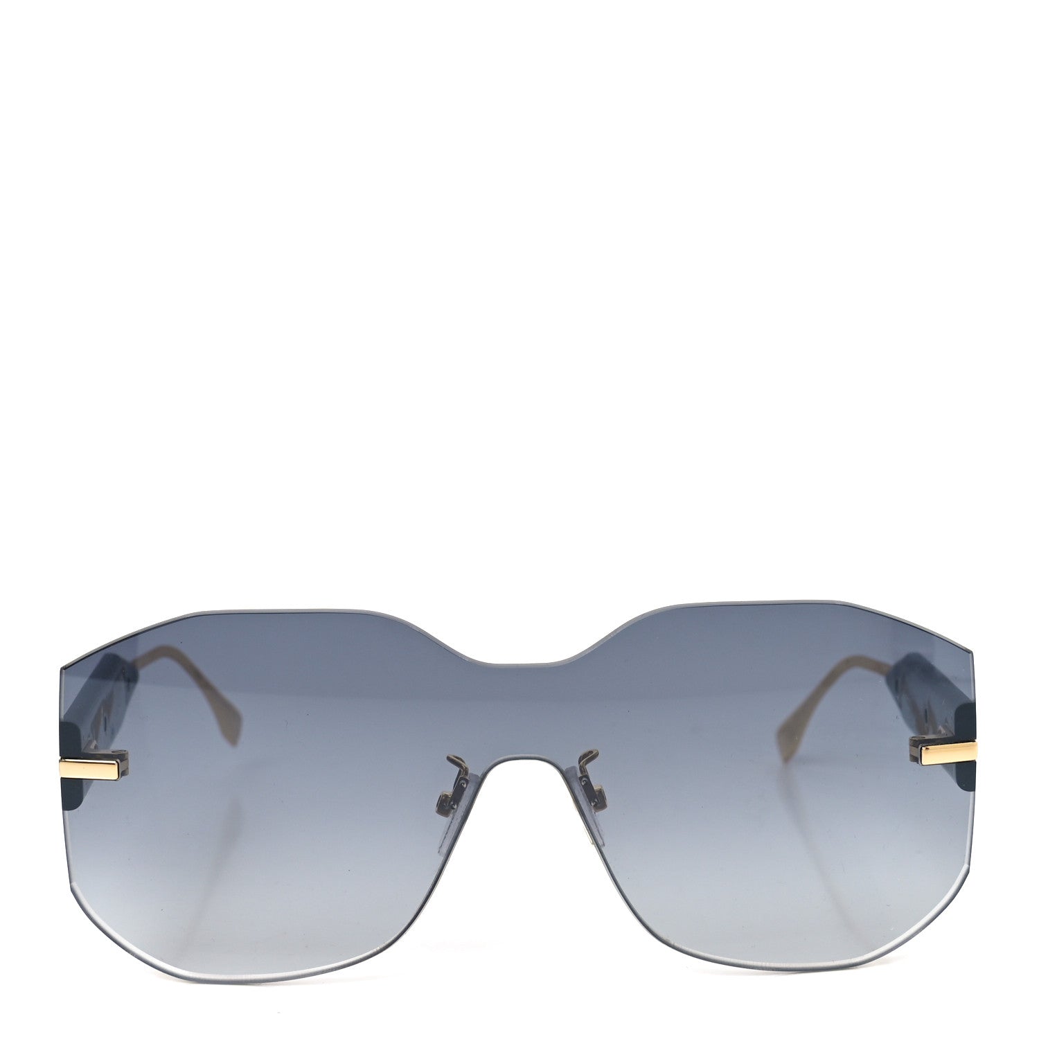Fendi Metal Fendigraphy Shield Sunglasses FE40067U Green 2 of 7