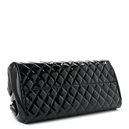 Chanel Patent Quilted Medium Just Mademoiselle Bowling Bag Black 3 of 10