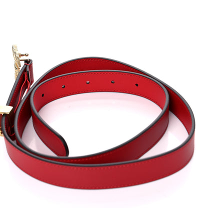 Gucci Moon Calfskin Torchon Double G 25mm Belt 95 38 Hibiscus Red 6 of 6