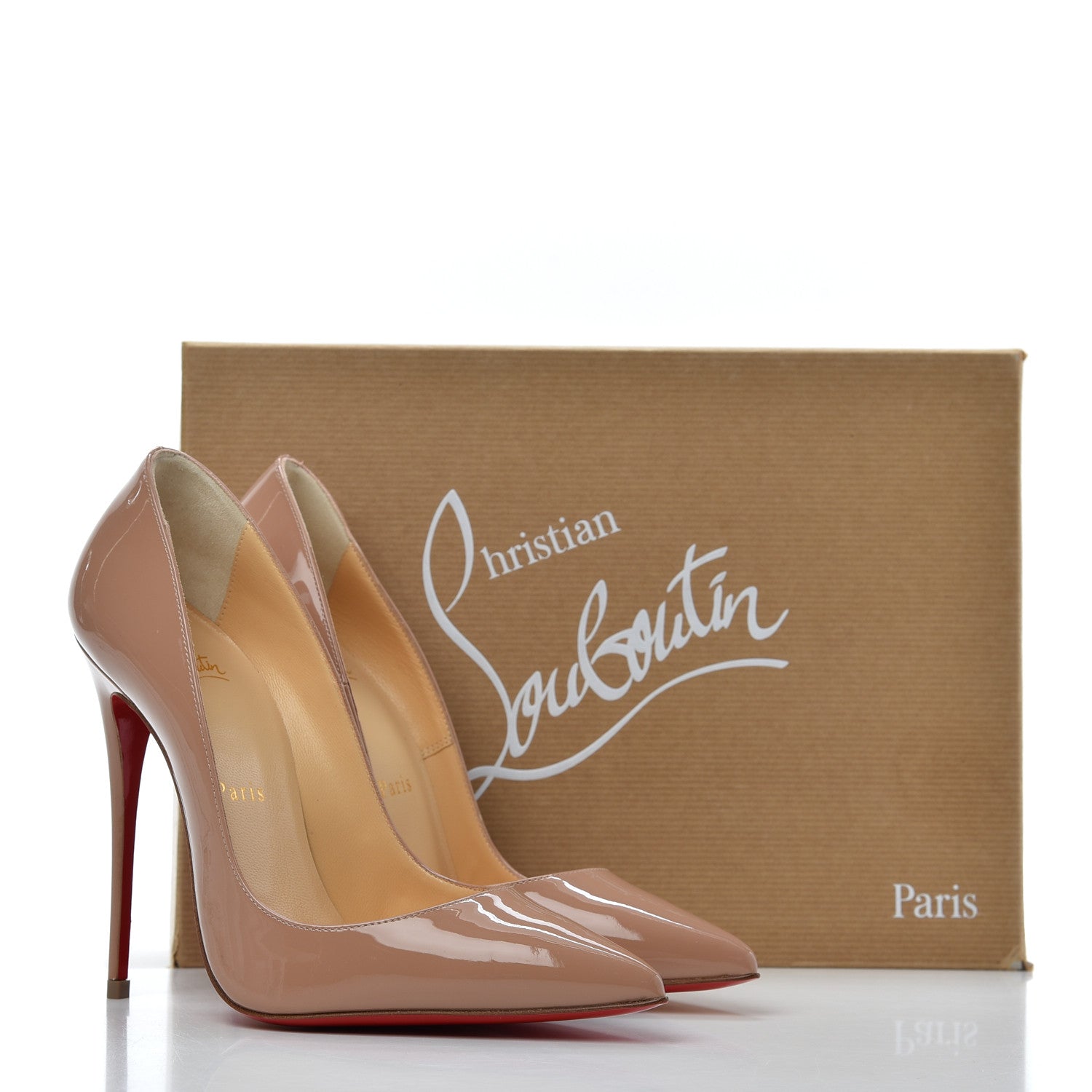 Christian Louboutin Patent So Kate 120 Pumps 37.5 Nude 10 of 11
