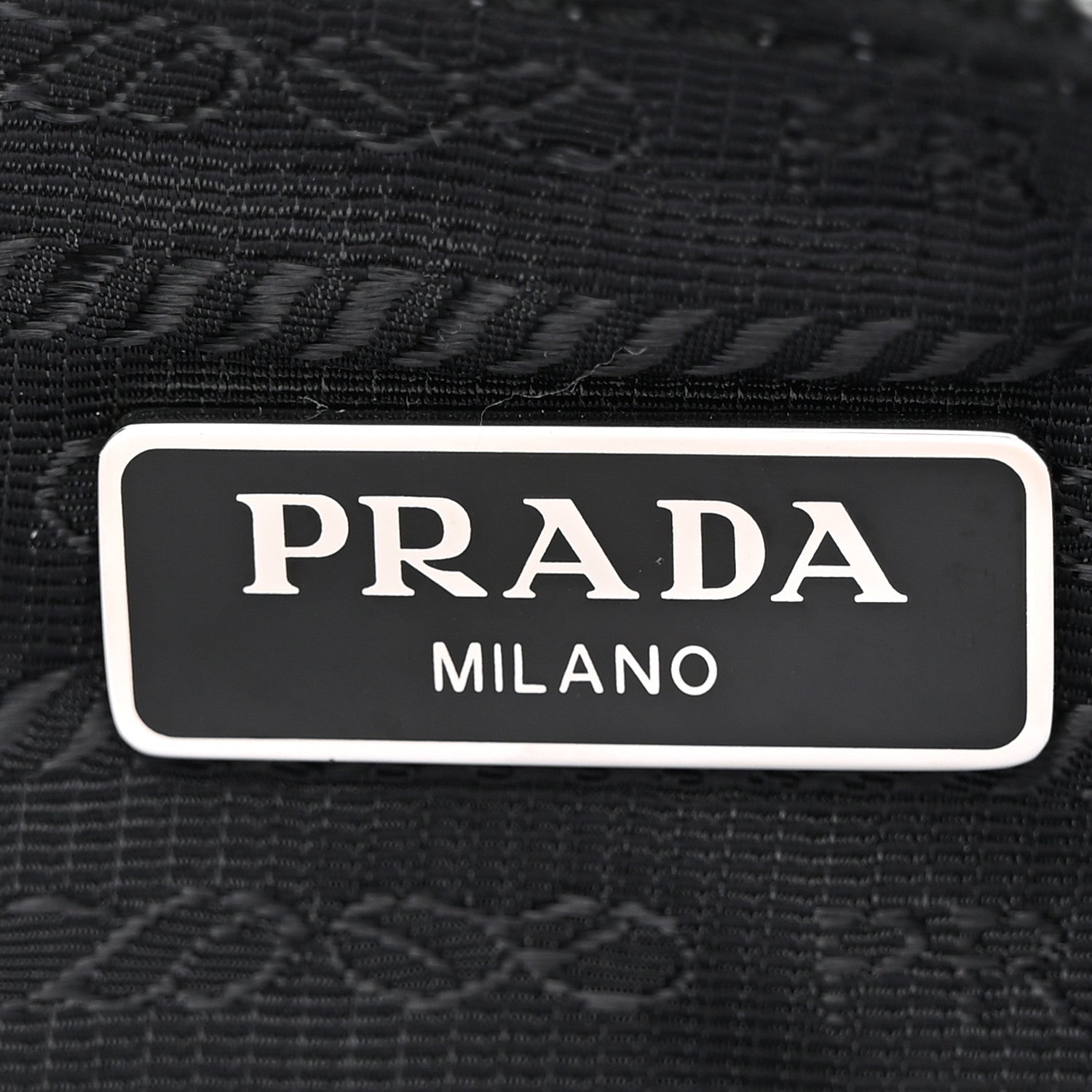 Prada Tessuto Nylon Saffiano Wristlet Black 6 of 6