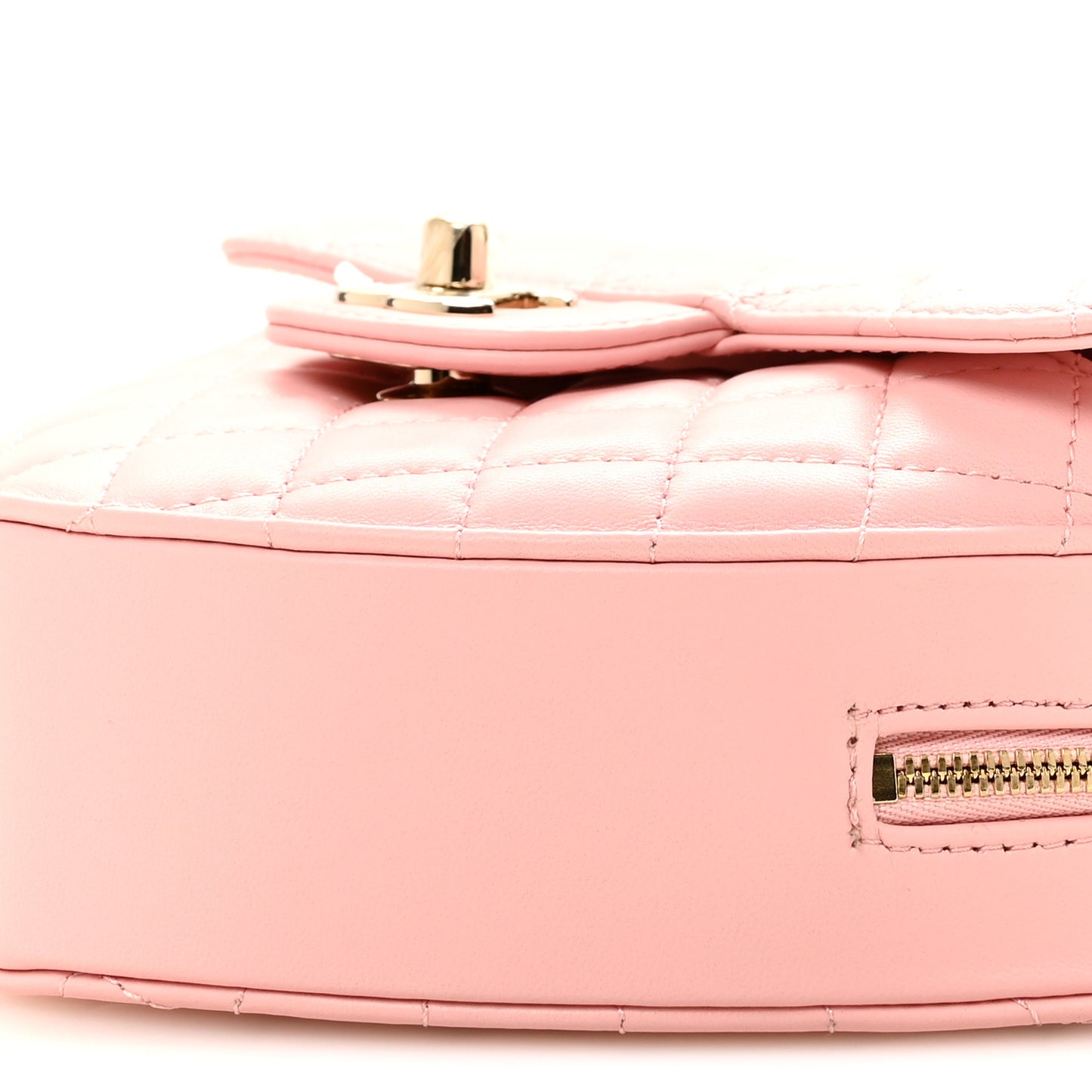 Lambskin Quilted Large CC In Love Heart Bag Light Pink
