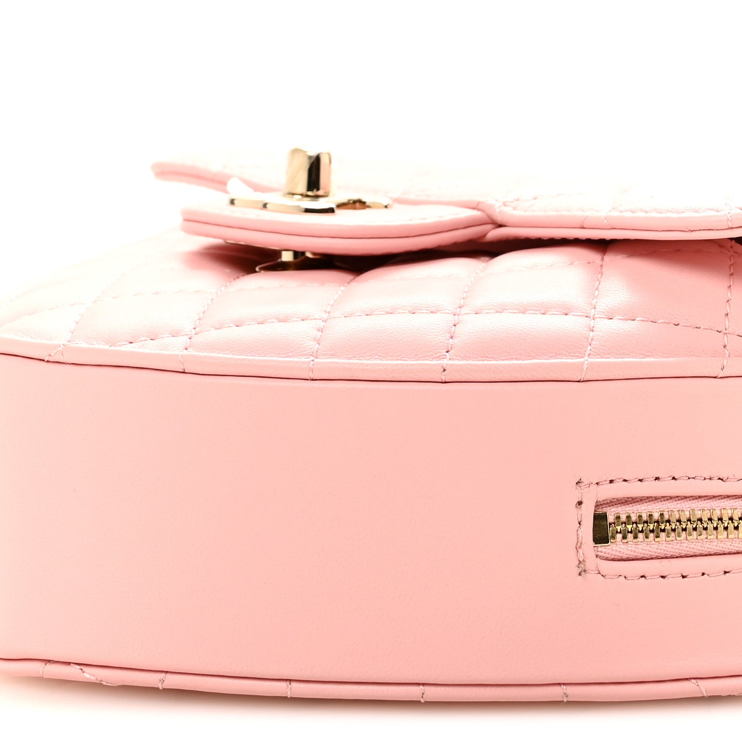 Chanel Lambskin Quilted Large CC In Love Heart Bag Light Pink 10 of 11