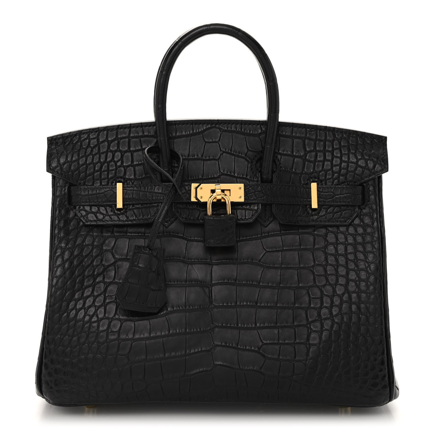 Hermes Matte Alligator Birkin 25 Black 1 of 13
