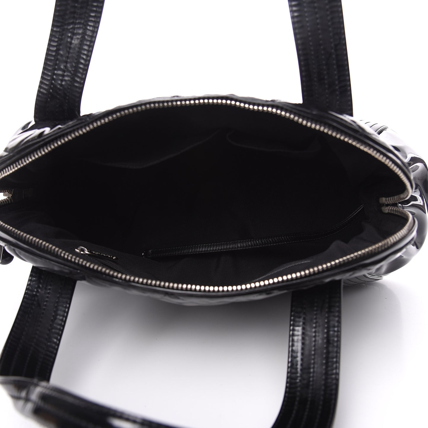 Vinyl Quilted CC Large Tote Black