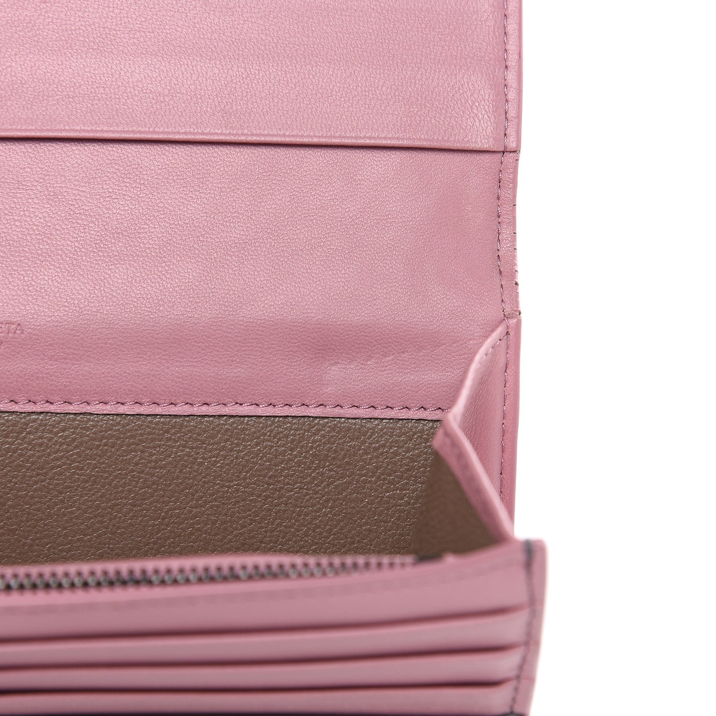Nappa Intrecciato Continental Flap Wallet Light Grey Watteau
